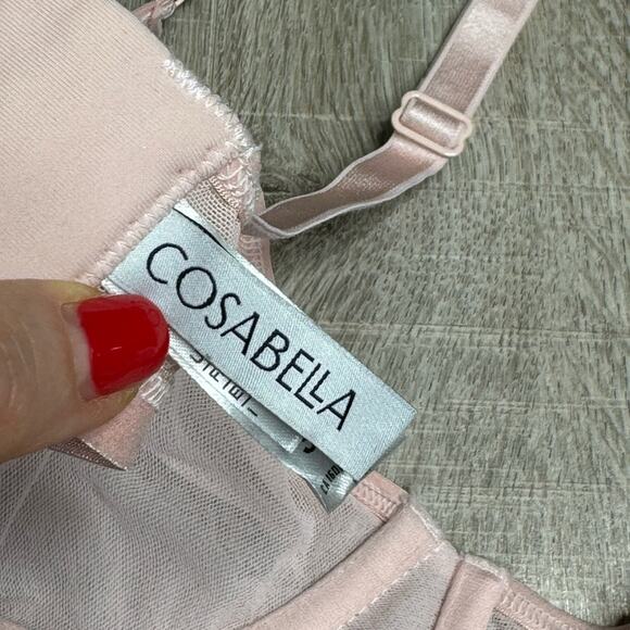 COSABELLA Pink Sheer Mesh Underwire Bra Womens - Picture 2 of 12